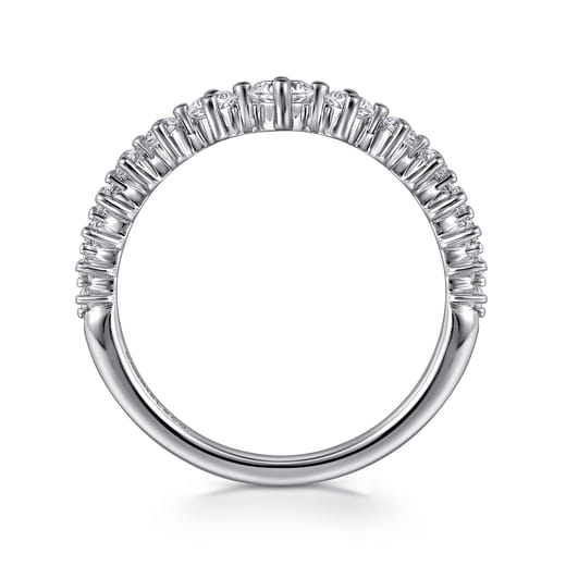 Gabriel & Co. 14K White Gold Graduating Diamond Classic Ladies Ring LR52647W45JJ