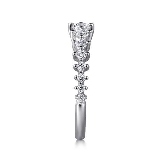 Gabriel & Co. 14K White Gold Graduating Diamond Classic Ladies Ring LR52647W45JJ