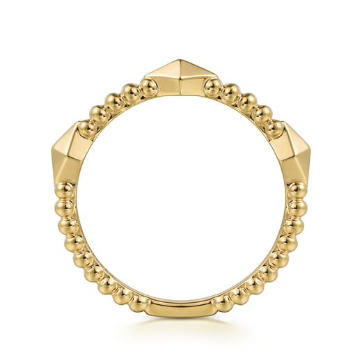 Gabriel & Co. 14K Yellow Plain Gold Bujukan Pyramid Classic Ladies Ring LR52648Y4JJJ