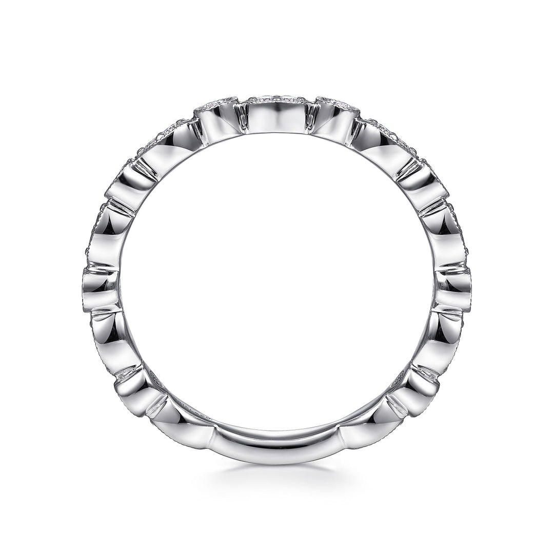 Gabriel & Co. 14K White Gold Diamond Stackable Ring — profile view — LR5701W45JJ
