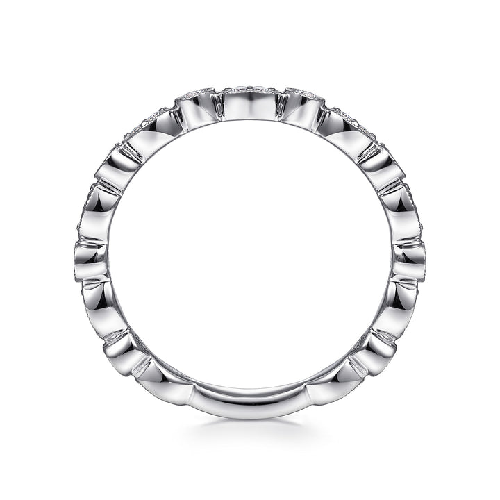 Gabriel & Co. 14K White Gold Diamond Stackable Ring — profile view — LR5701W45JJ