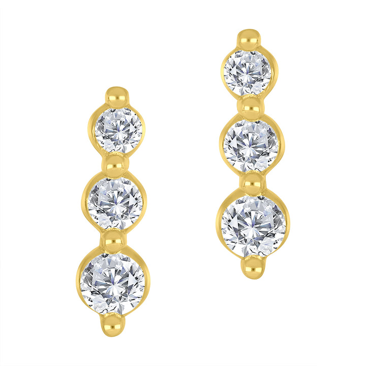 0.50 TCW Lab Diamond Drop Earrings in 10K Yellow Gold