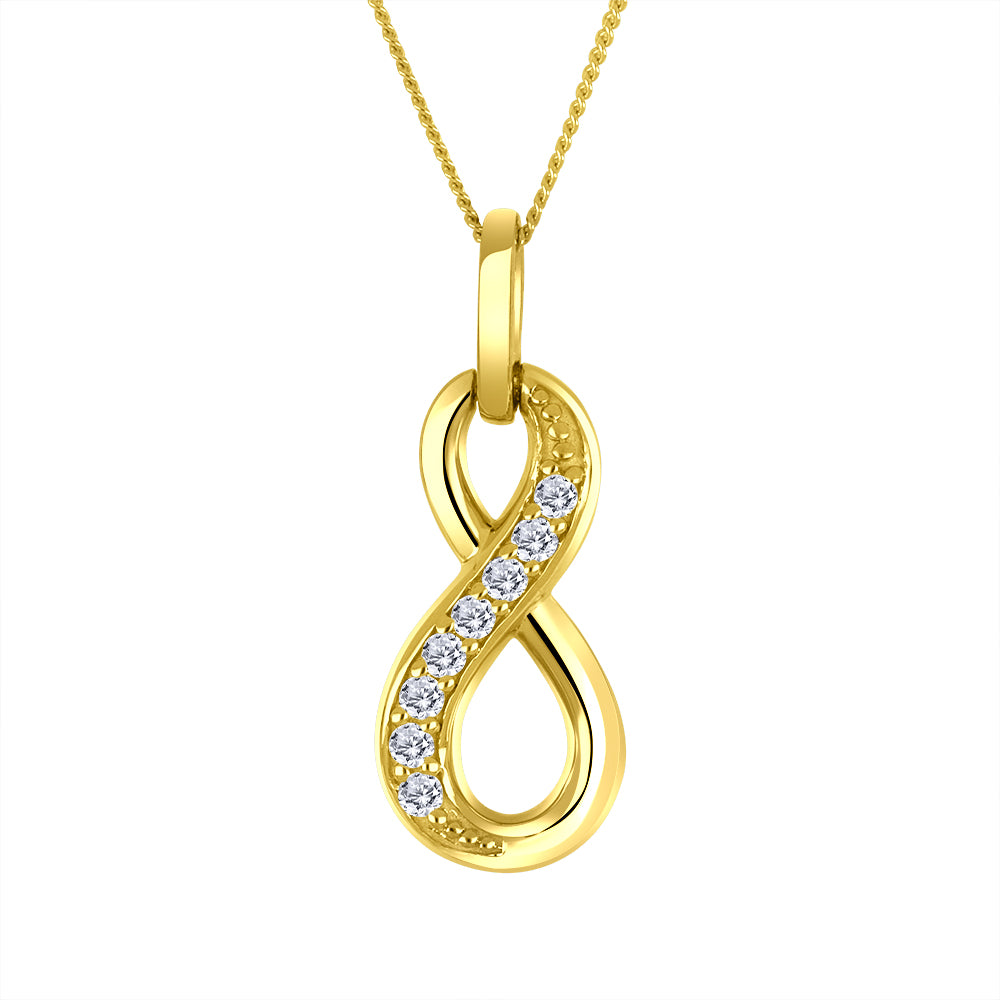 Lab-grown diamond necklace in 10K yellow gold – LXG003/P