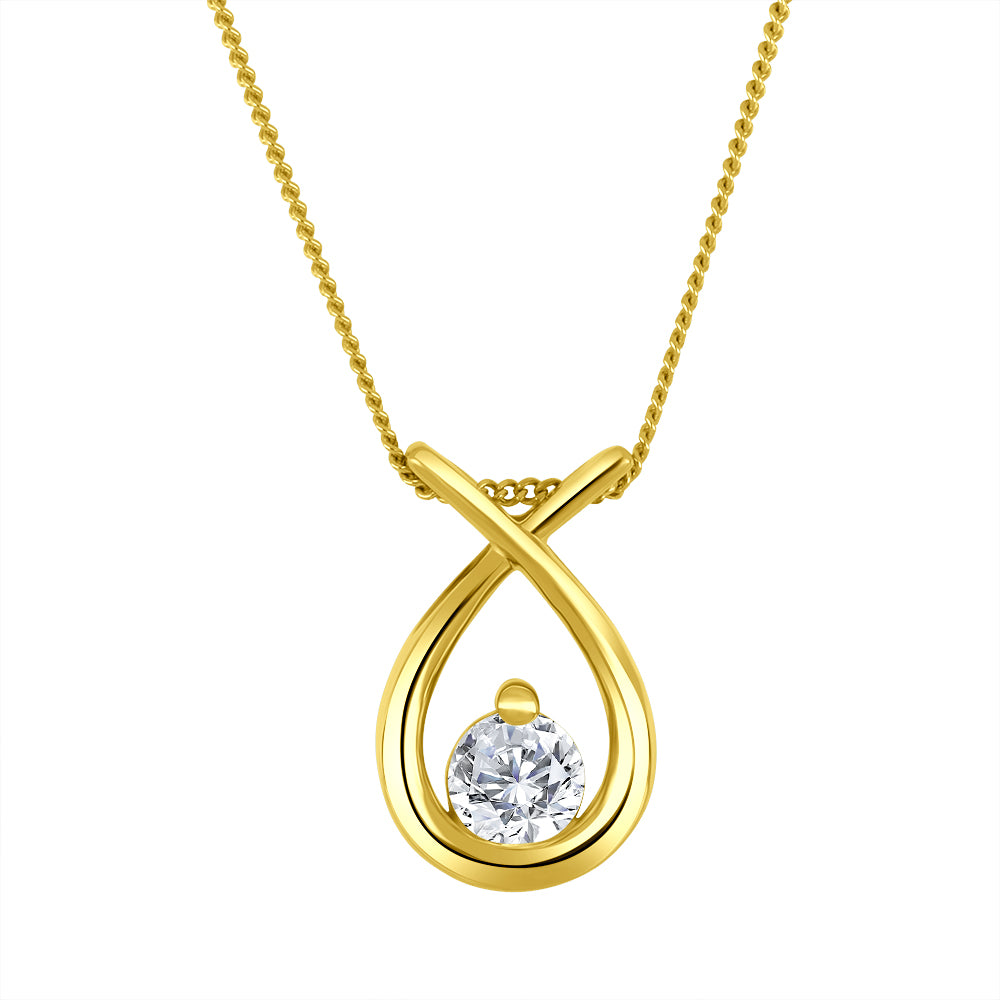Lab-grown diamond necklace in 10K yellow gold – LXG009P/20
