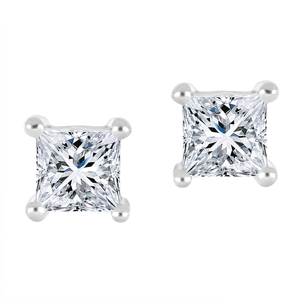 Princess-Cut Studs