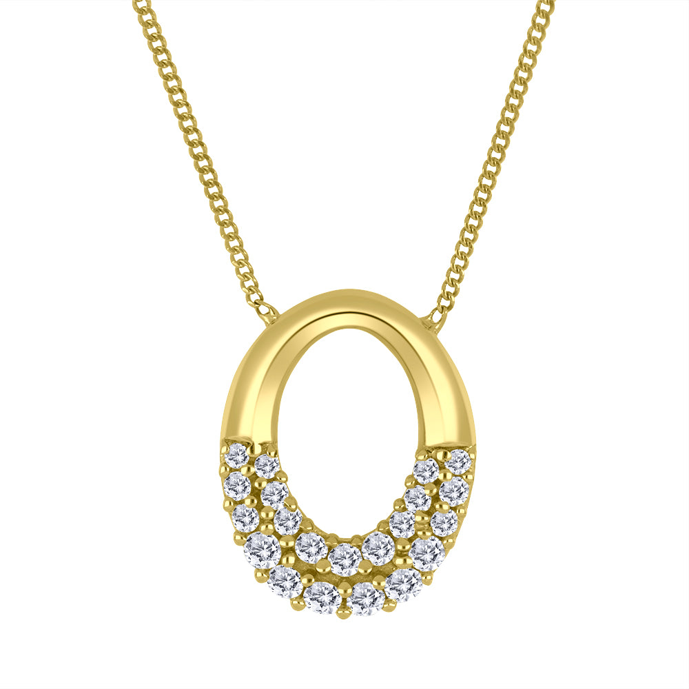 Lab-grown diamond necklace in 10K yellow gold – LXG032/P