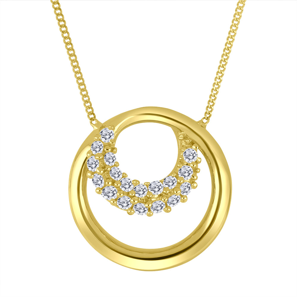 Lab-grown diamond necklace in 10K yellow gold – LXG034/P