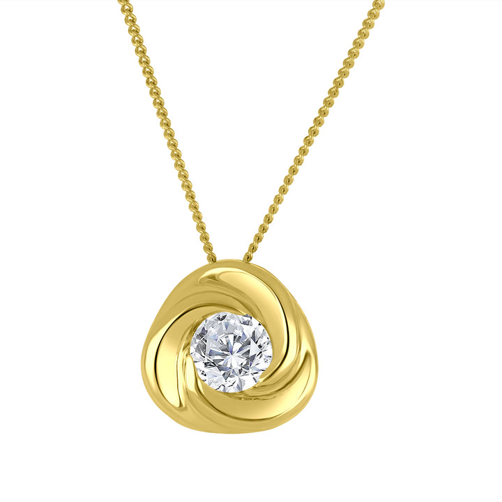0.30 Carat Lab Diamond Eternal Necklace in 10K Yellow Gold