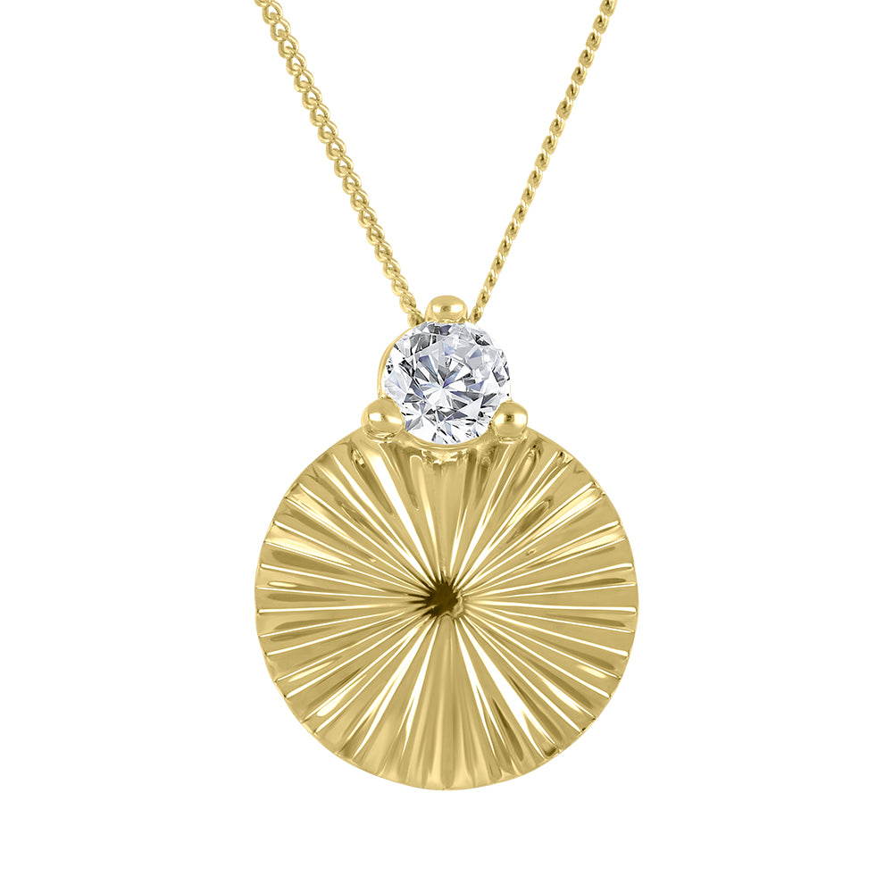 Lab-grown diamond necklace in 10K yellow gold – LXG229P/25