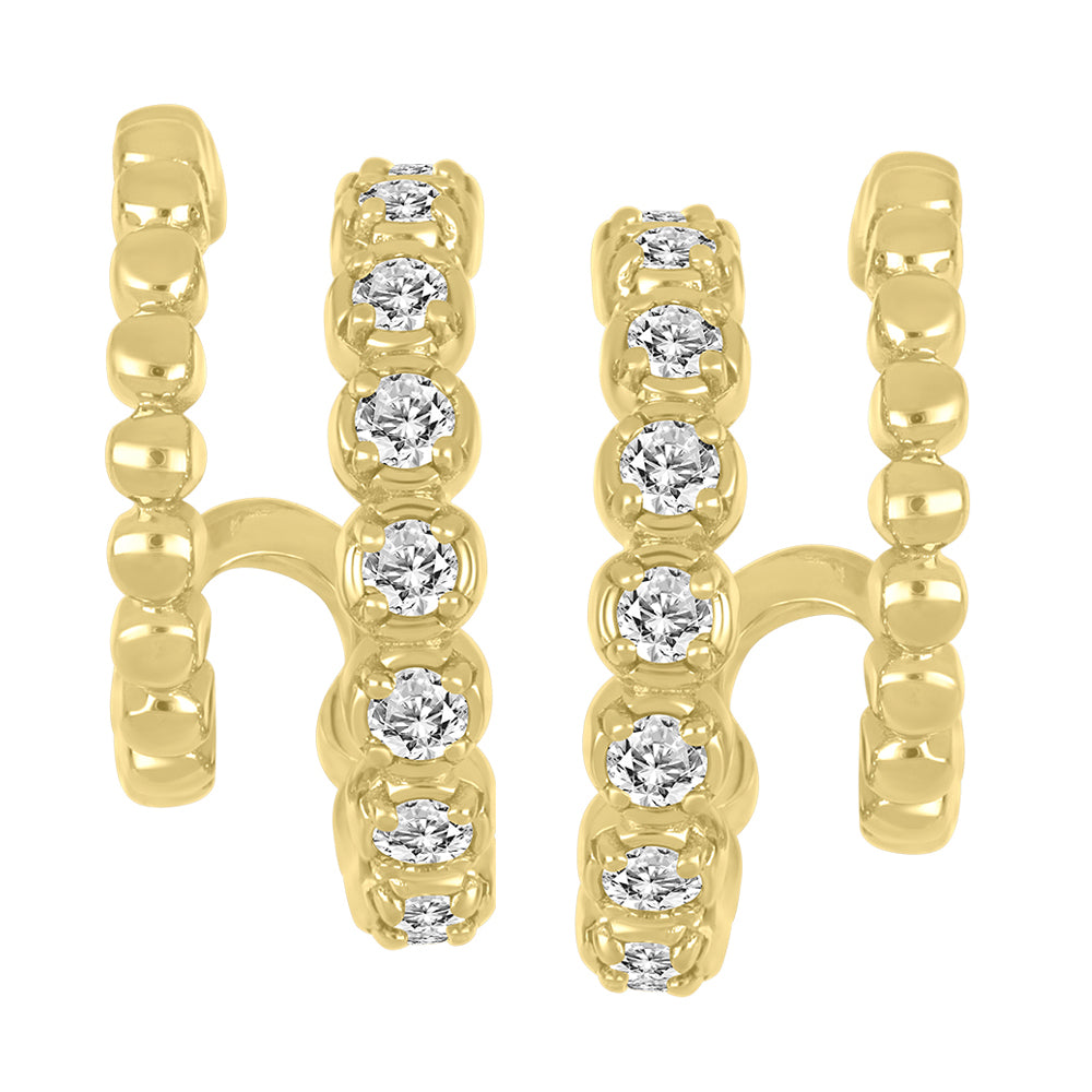 Lab-grown diamond earrings in 10K yellow gold – LXG235/E