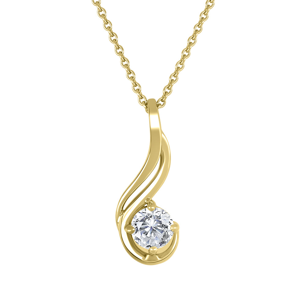 Lab-grown diamond necklace in 10K yellow gold – LXG243P/30