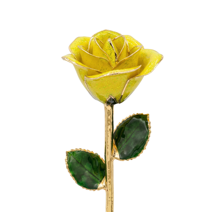 Sparkling Lemon 24K Gold Dipped Rose