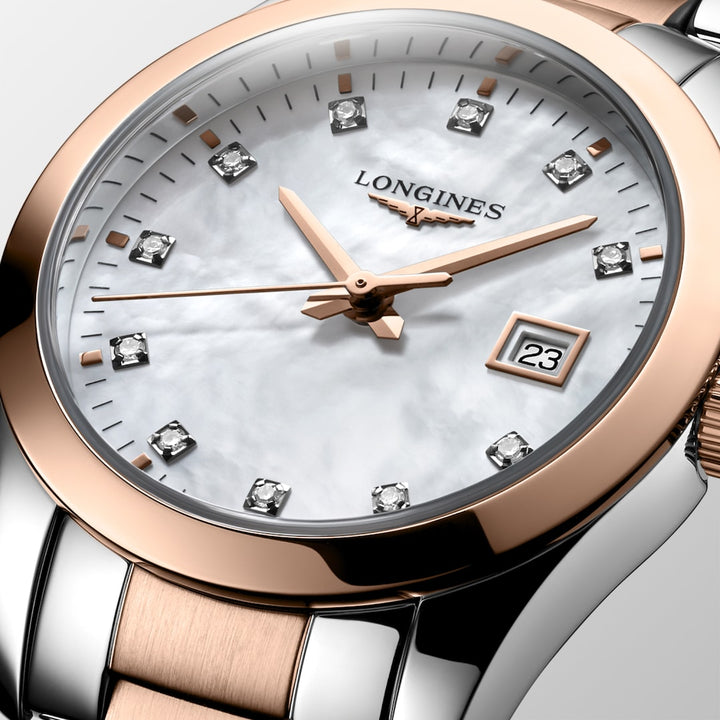 Longines Conquest Classic 29 mm L2.286.3.87.7 dial detail