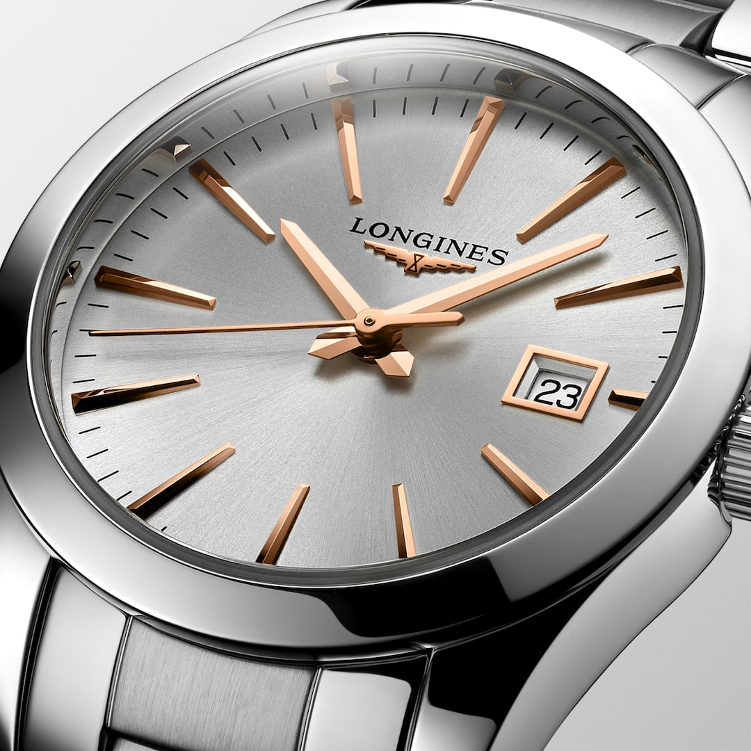 Longines Conquest Classic 29 mm L2.286.4.72.6 dial detail
