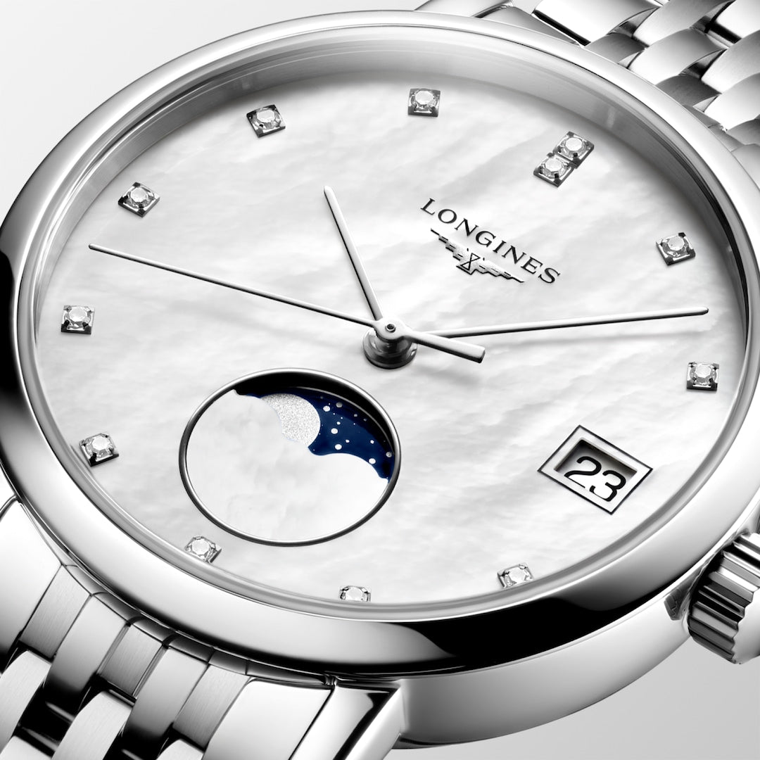 Longines Elegant Collection Moonphase 30 mm L4.330.4.87.6 dial