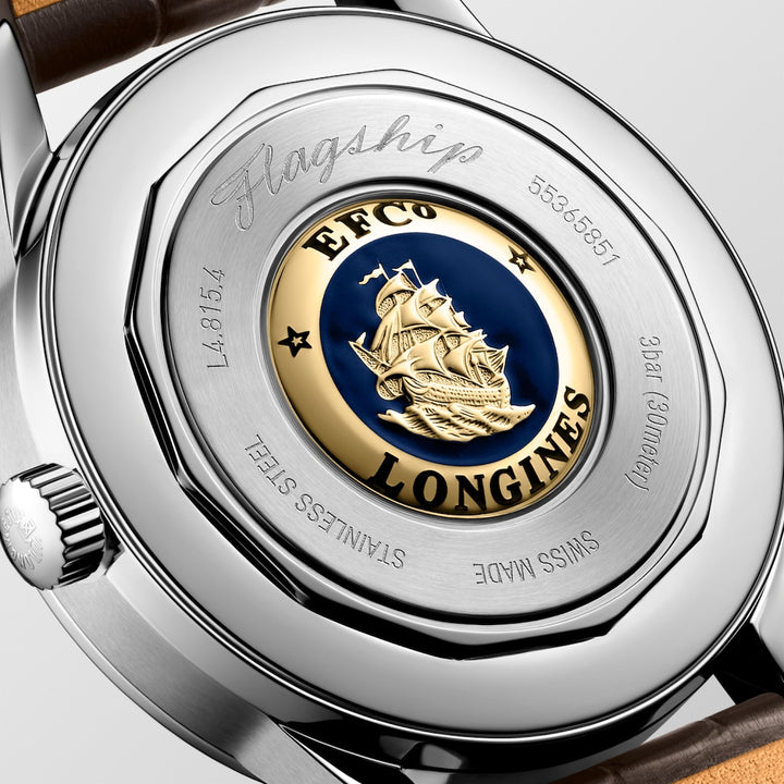 Longines Flagship Heritage Moonphase 38.5 mm L4.815.4.78.2 solid case back