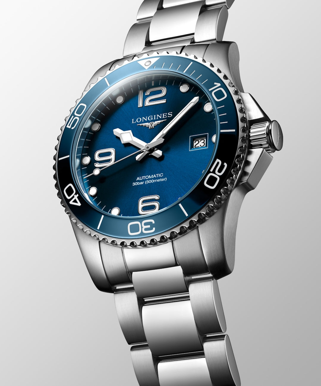 Longines HydroConquest 41 mm L3.781.4.96.6 dial detail