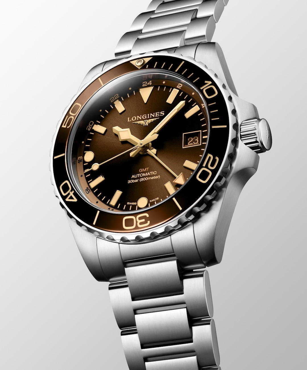 Longines HydroConquest GMT 41 mm L3.790.4.66.6 dial detail 2
