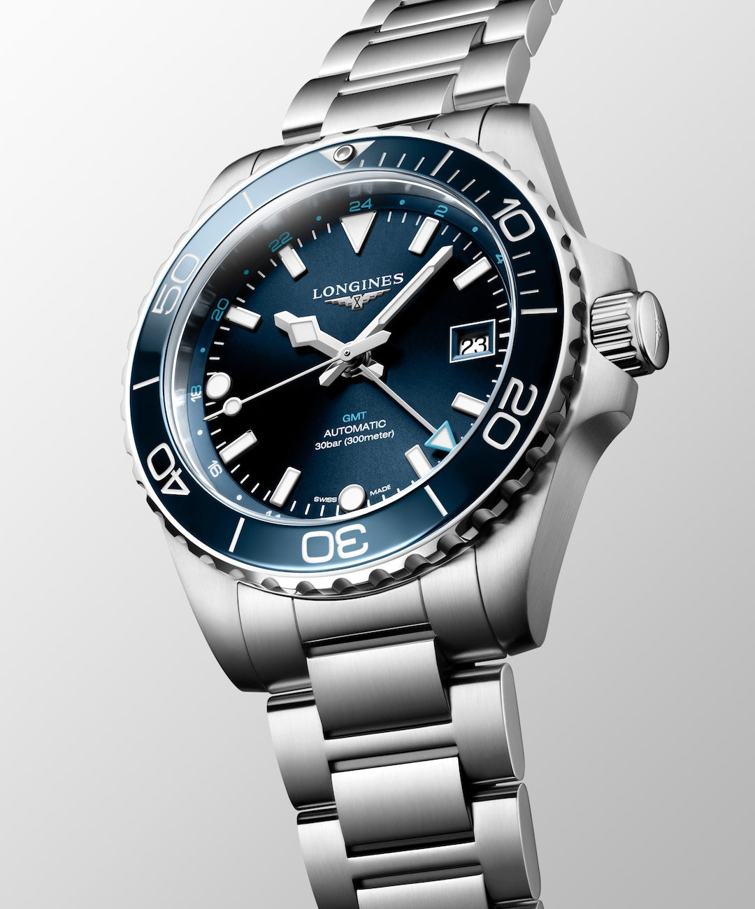 Longines HydroConquest GMT 41 mm L3.790.4.96.6 dial