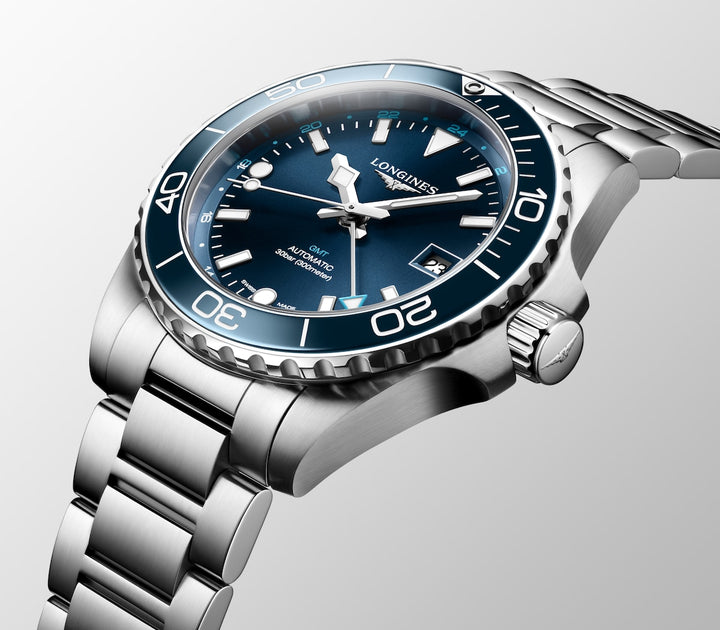 Longines HydroConquest GMT 41 mm L3.790.4.96.6 dial detail