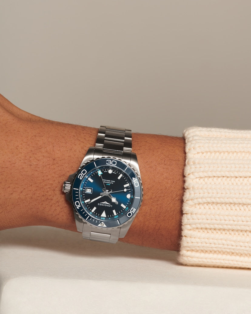 Longines HydroConquest GMT 41 mm L3.790.4.96.6 wrist 3