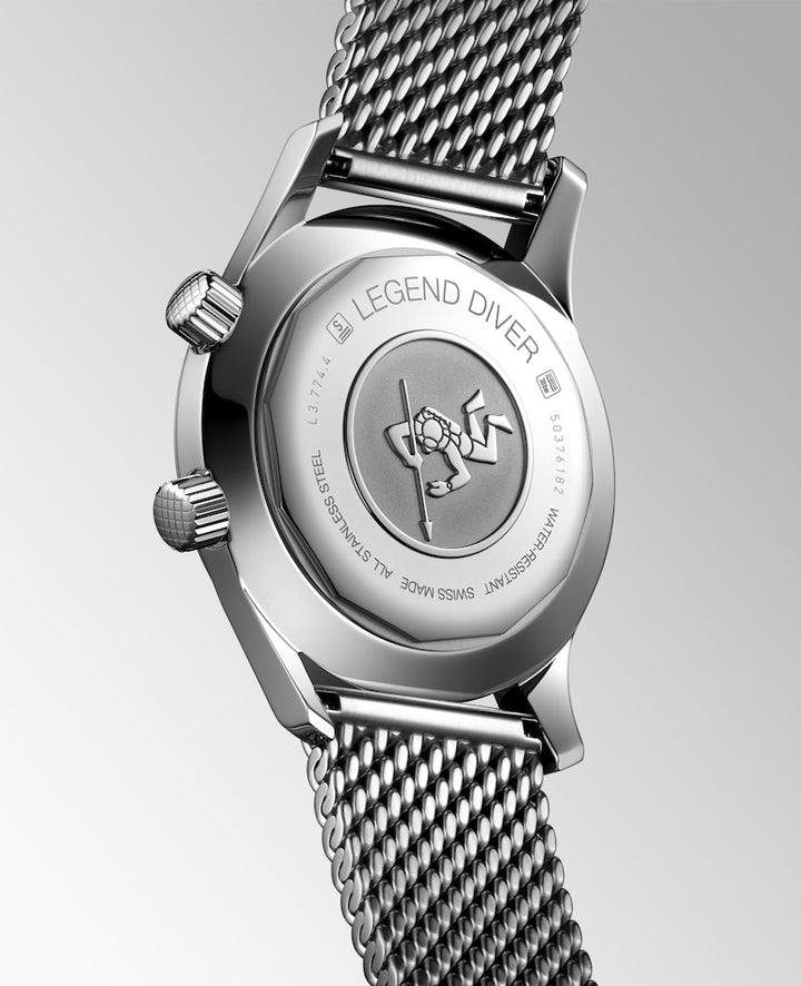 Longines Legend Diver Heritage 42 mm L3.774.4.50.6 solid case back