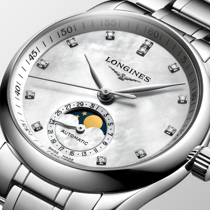 Longines Master Collection 34 mm L2.409.4.87.6 dial detail