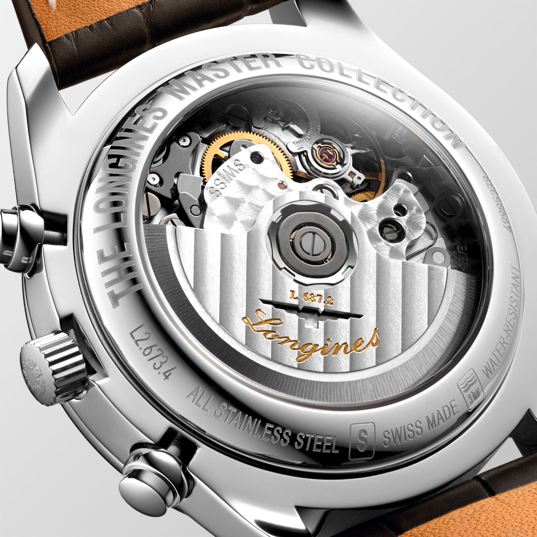 Longines Master Collection 40 mm L2.673.4.78.3 open case back detail