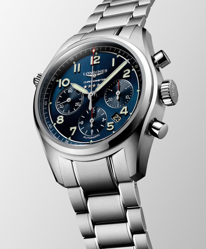 Longines Spirit Chronograph 42 mm L3.820.4.93.6 front detail