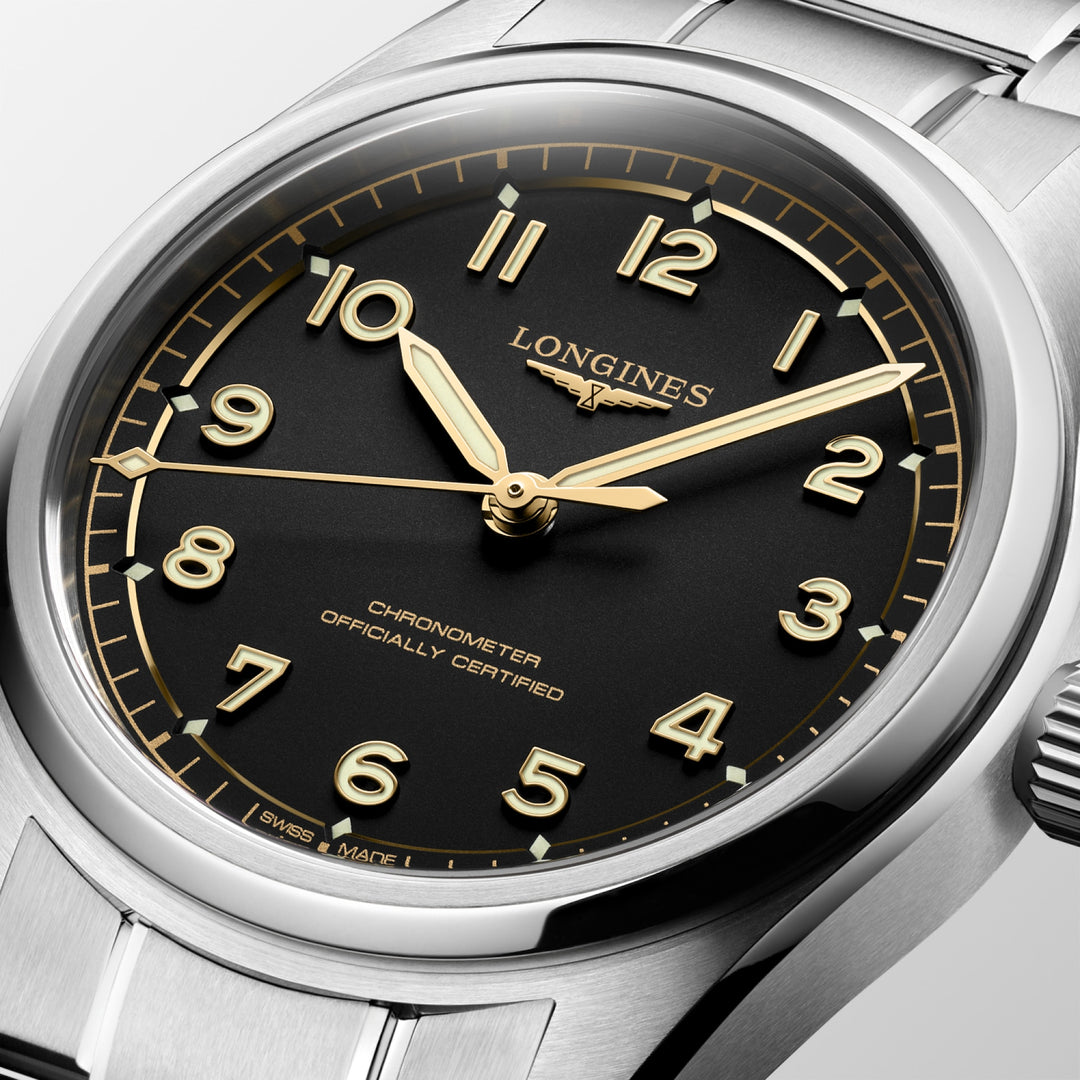 Longines Spirit Pilot 39 mm L3.809.4.53.6 dial detail