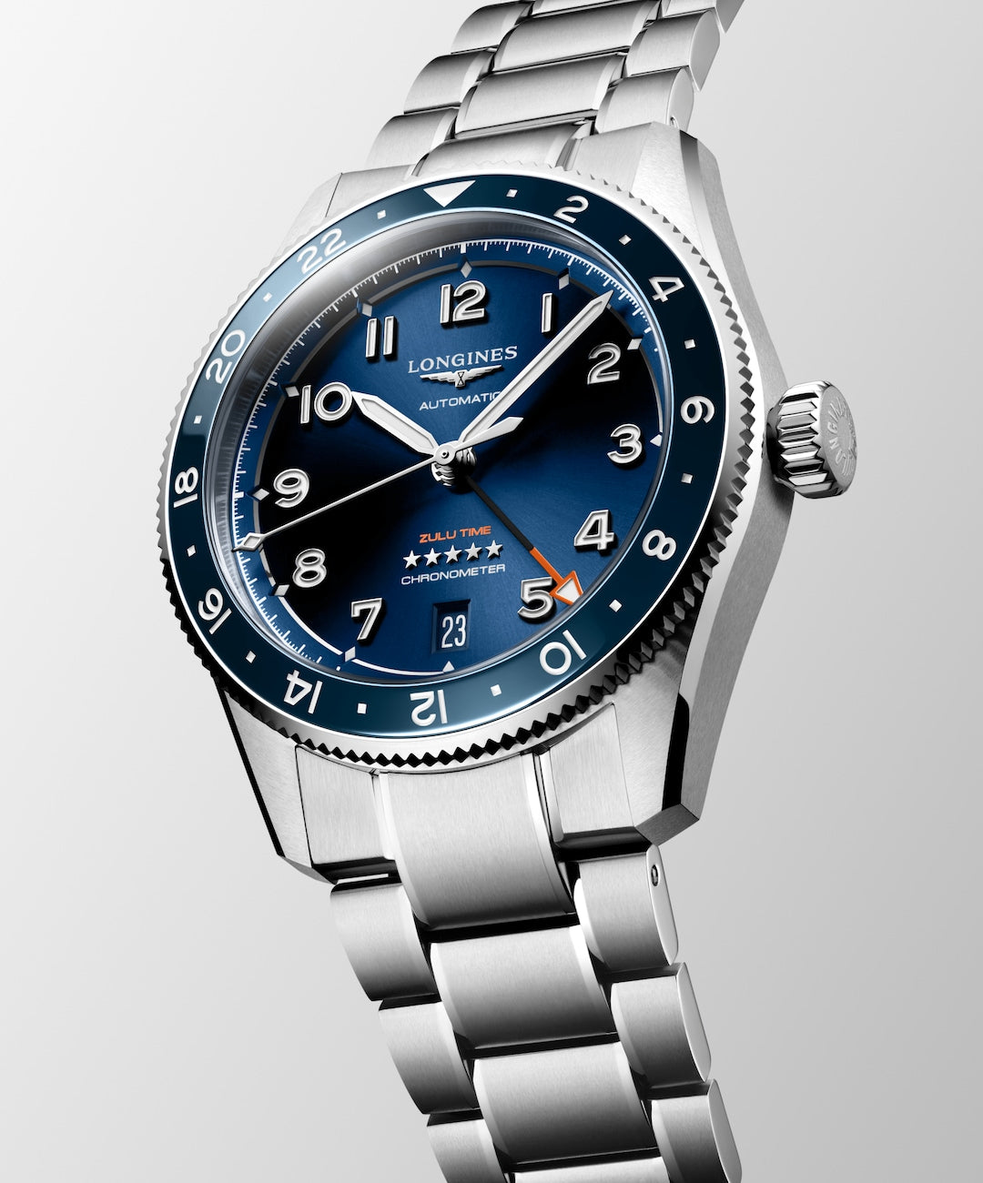 Longines Spirit Zulu Time GMT 39 mm L3.802.4.93.6 blue dial