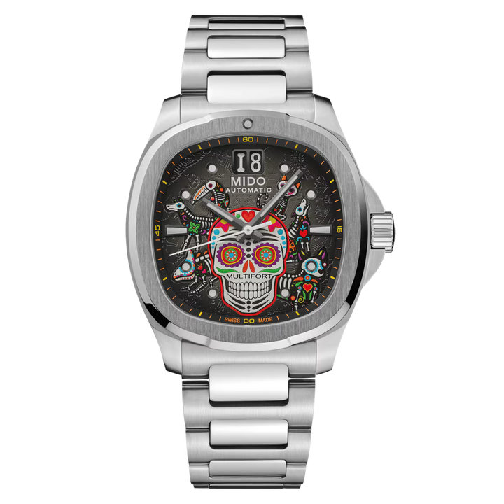 Mido Multifort TV Big Date Alebrijes M049.526.11.081.02 front