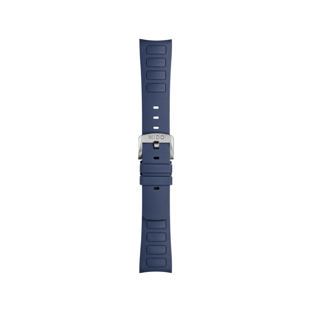 Mido Multifort TV Big Date Blue Rubber Strap 22mm M852.018.728