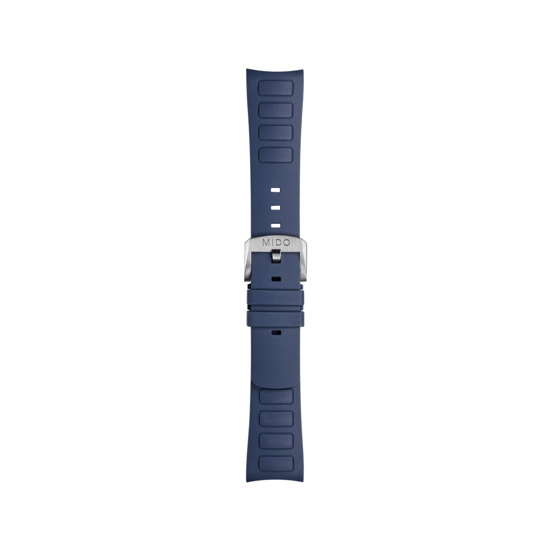 Mido Multifort TV Big Date Blue Rubber Strap 22mm M852.018.728