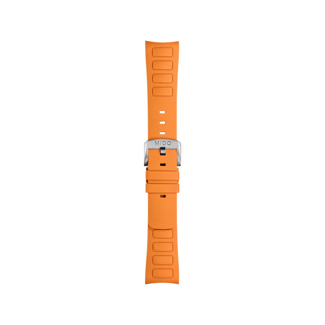 Mido Multifort TV Big Date Orange Rubber Strap 22mm M852.018.730