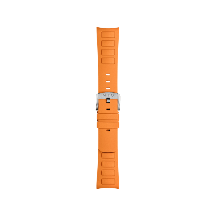 Mido Multifort TV Big Date Orange Rubber Strap 22mm M852.018.730