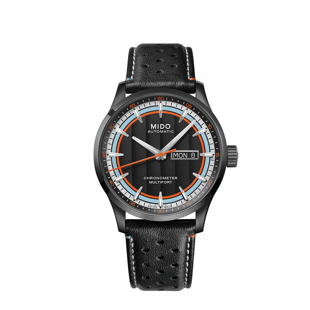 MIDO Multifort Chronometer 1 Racer 42 mm M038.431.36.051.00 leather strap