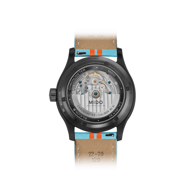 MIDO Multifort Chronometer 1 Racer 42 mm M038.431.36.051.00 open case back