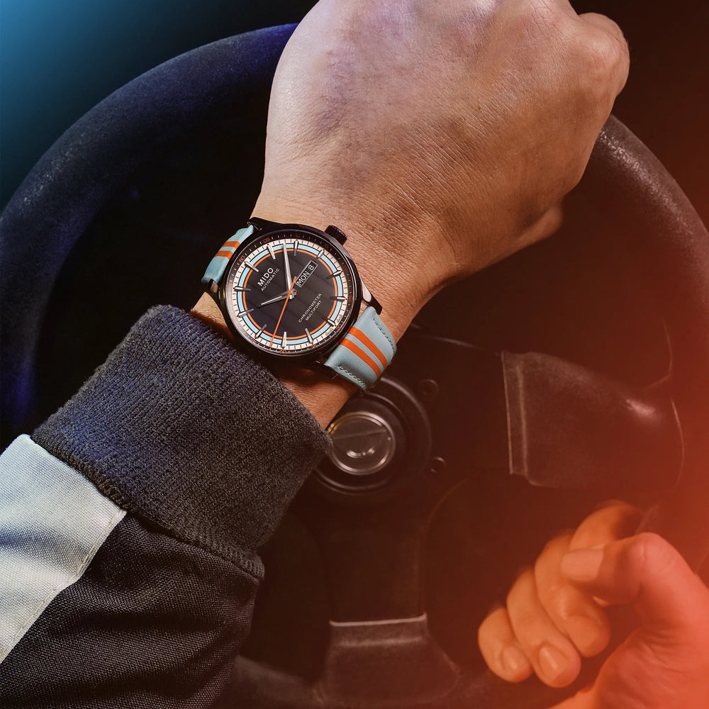 MIDO Multifort Chronometer 1 Racer 42 mm M038.431.36.051.00 wrist