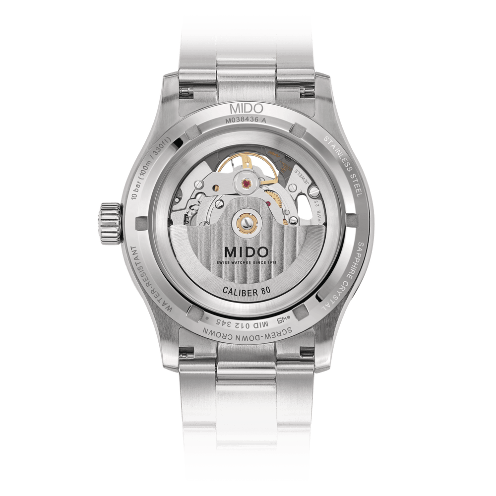 MIDO Multifort Skeleton Vertigo 42 mm M038.436.11.041.00 Open Case Back