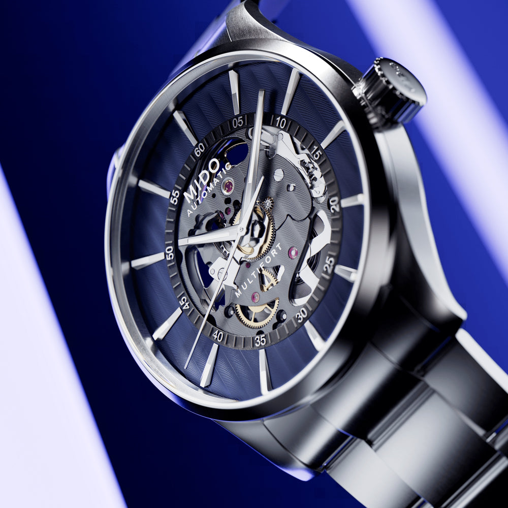 MIDO Multifort Skeleton Vertigo 42 mm M038.436.11.041.00 amb 