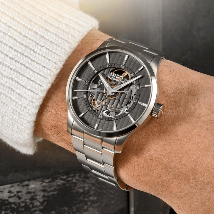 MIDO Multifort Skeleton Vertigo 42 mm M038.436.11.061.00 wrist