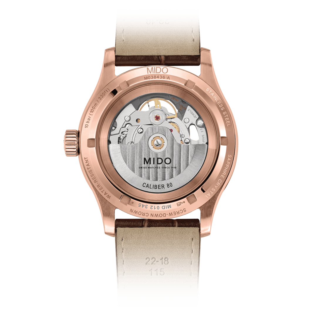 MIDO Multifort Skeleton Vertigo 42 mm M038.436.36.061.00 Open Case Back