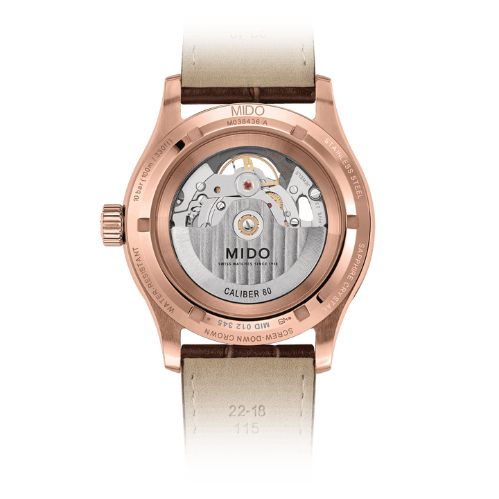 MIDO Multifort Skeleton Vertigo 42 mm M038.436.36.061.00 Open Case Back