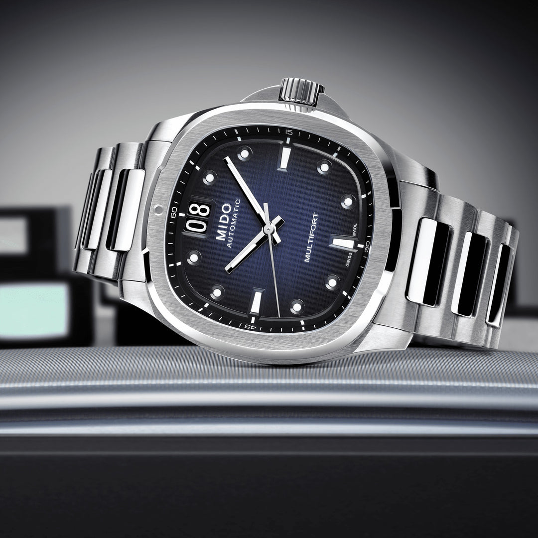 MIDO Multifort TV Big Date 39.2 mm x 40mm M049.526.11.041.00 dial detail 2