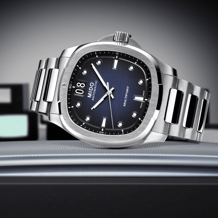 MIDO Multifort TV Big Date 39.2 mm x 40mm M049.526.11.041.00 dial detail 2