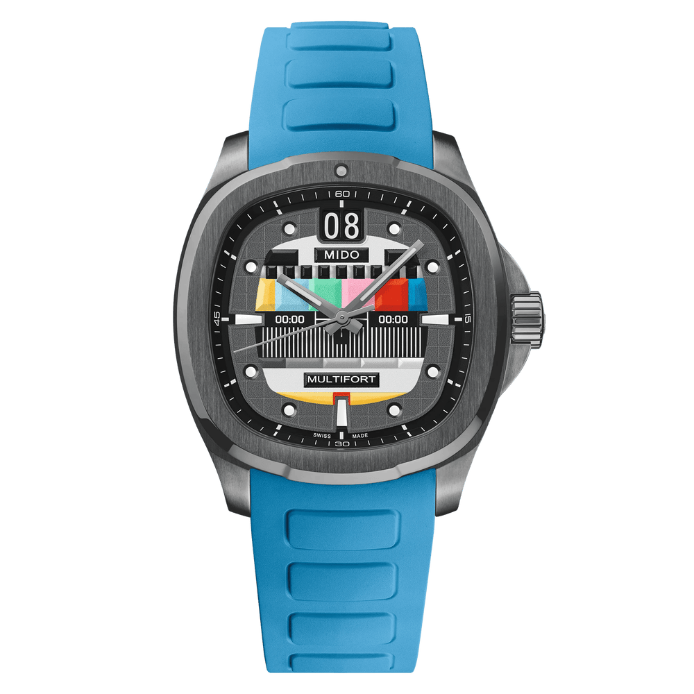 MIDO Multifort TV Big Date S01E02 39.2 mm x 40mm M049.526.33.081.01 blue strap