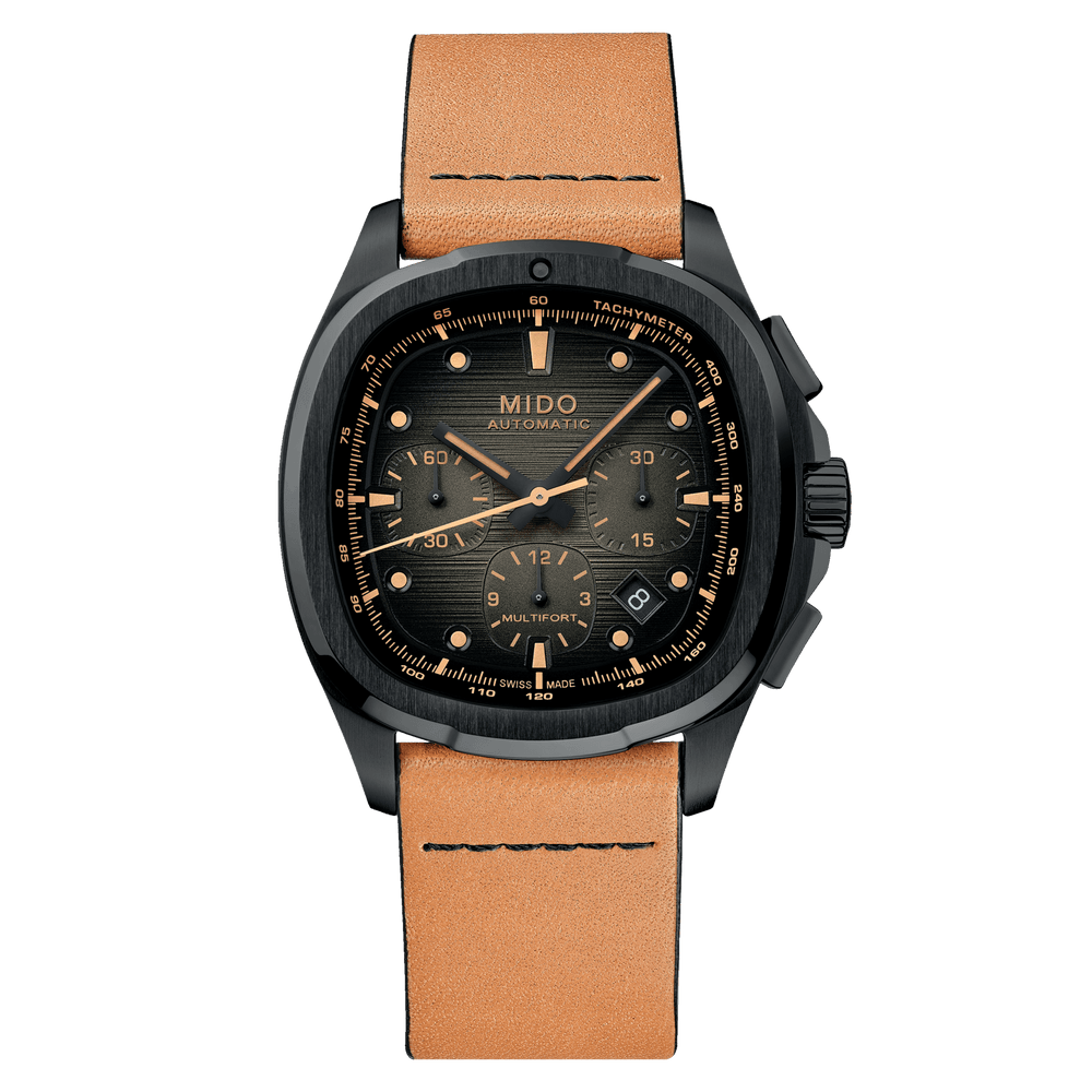 MIDO Multifort TV Chronograph 41.2 x 42mm Special Edition M049.527.33.081.00 Leather Strap front