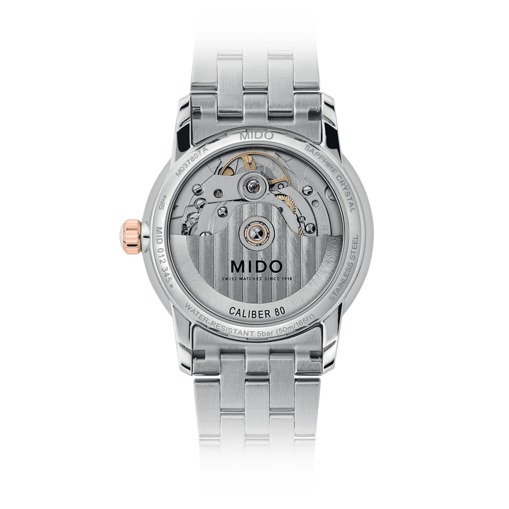 Mido Baroncelli Lady Necklace 33 mm M037.807.22.031.00 Open Case Back