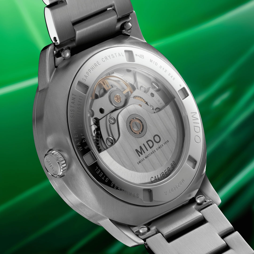 Mido Commander Gradient 40 mm M021.407.11.411.03 Open Case Back detail